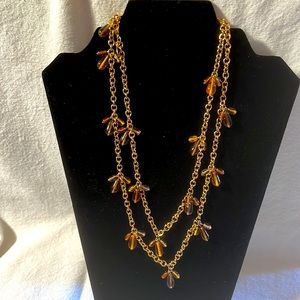 Joan Rivers bead drop necklace NEW 40in